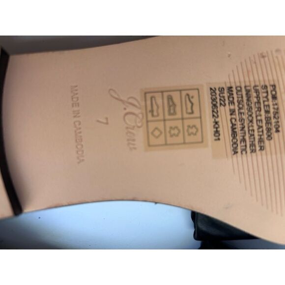 J. Crew black leather Delta single strap crunchier sandal size 7 / like New - Picture 6 of 6